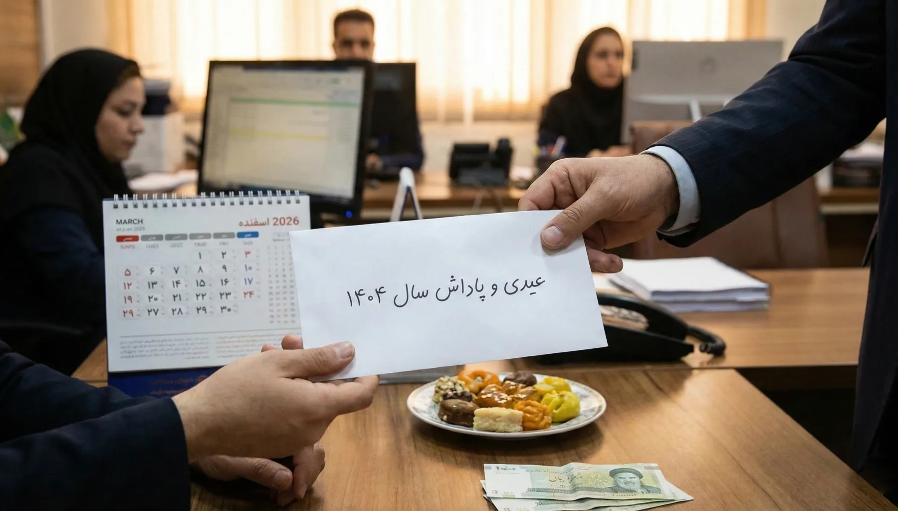 همه چیز درباره عیدی سال ۱۴۰۴؛ از نحوه محاسبه تا زمان پرداخت به کارگران و کارمندان 2 عیدی کارمندان و کارگران