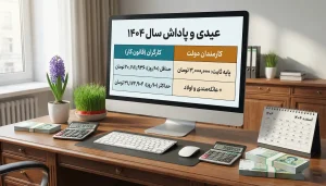 عیدی و پادادش 1404 کارمندان و کارگران